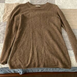 Garnet Hill 100% cashmere brown sweater
